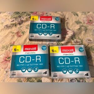 Silver CD-R 5 Pack Bundle 15 count